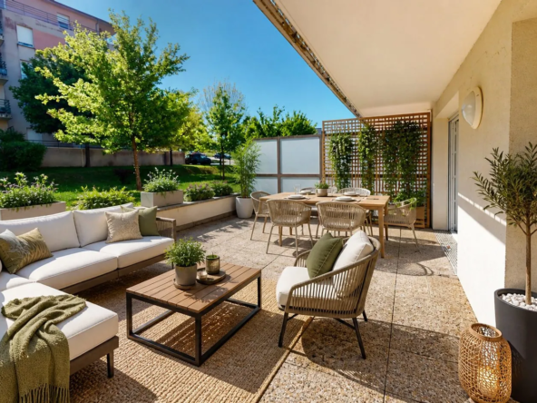 Appartement T3 récent avec grande terrasse de 47 m² et garage à Montbéliard Mont Chevis