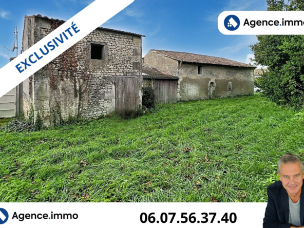 Grange à vendre à Mortagne-sur-Gironde, idéal stockage ou atelier, vue sur l'estuaire