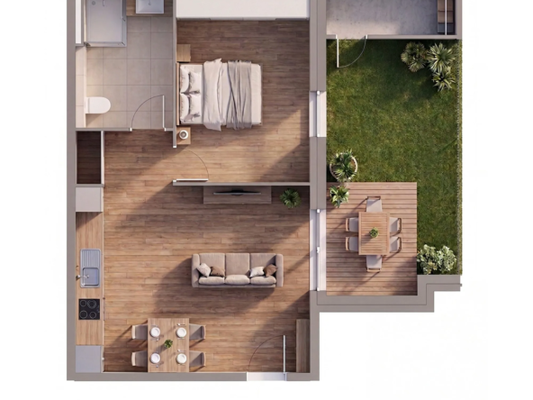 Appartement T2 en rez-de-jardin à Offendorf - Les Jardins de Léa, livraison 2027