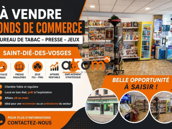 Fonds de commerce rentable avec activités tabac, presse, FDJ et PMU à Saint-Dié-des-Vosges