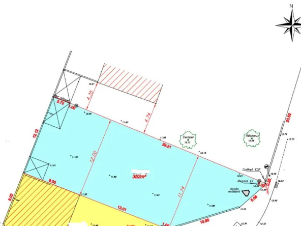 Terrain constructible idéalement situé à Brem-sur-Mer près de la plage