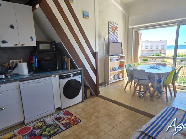 Appartement 2 pièces avec mezzanine et vue mer à Saint Pierre la Mer