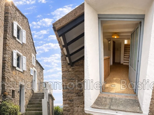 Charmante maison en pierre avec vue mer à Sorbo-Ocagnano