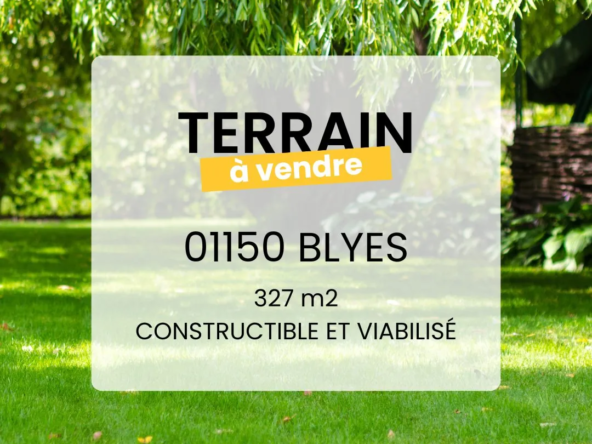 Terrain constructible à Blyes proche Lyon et Bourg-en-Bresse