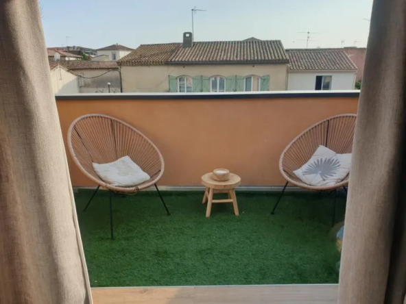 Maison neuve de 54 m² à Pérols avec terrasse tropézienne et vue dégagée