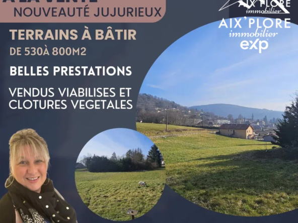 Terrain à bâtir de 610 m² avec vue dégagée à Jujurieux