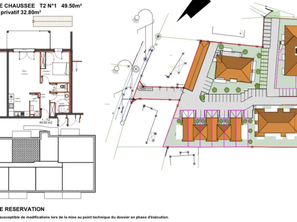 Appartement T2 à aménager à Lescar, résidence sécurisée avec terrasse