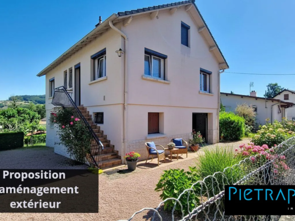 Maison avec sous-sol complet et jardin à Chauffailles