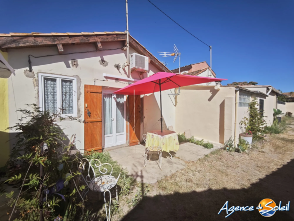 Charmante maison-studio en centre-ville de Valras-plage avec parking et extérieur