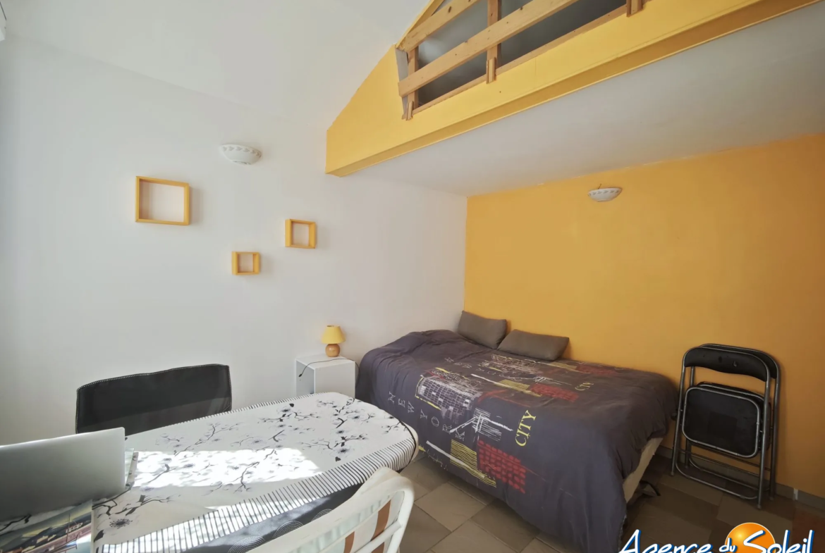 Charmante maison-studio en centre-ville de Valras-plage avec parking et extérieur 
