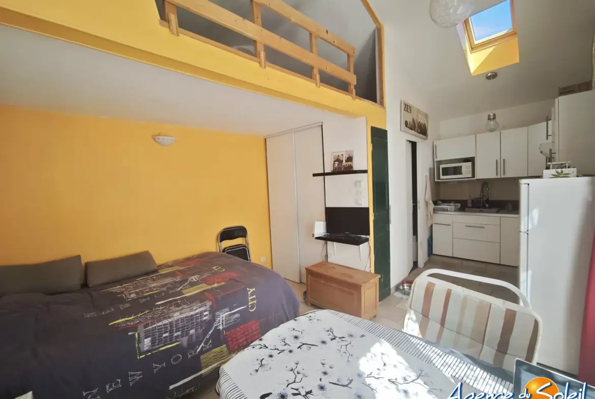 Charmante maison-studio en centre-ville de Valras-plage avec parking et extérieur 