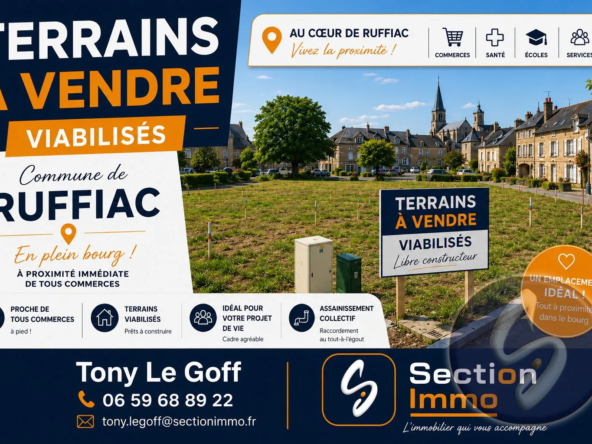 Terrain constructible viabilisé à Ruffiac de 492 m² – Opportunité d’investissement