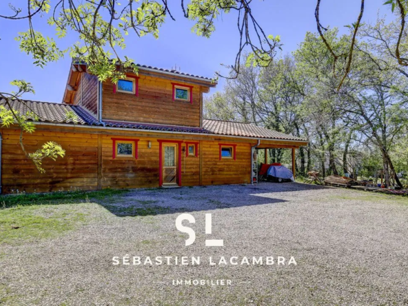 Maison individuelle 5 pièces en bois à Noailles (81) avec grand terrain et cadre paisible