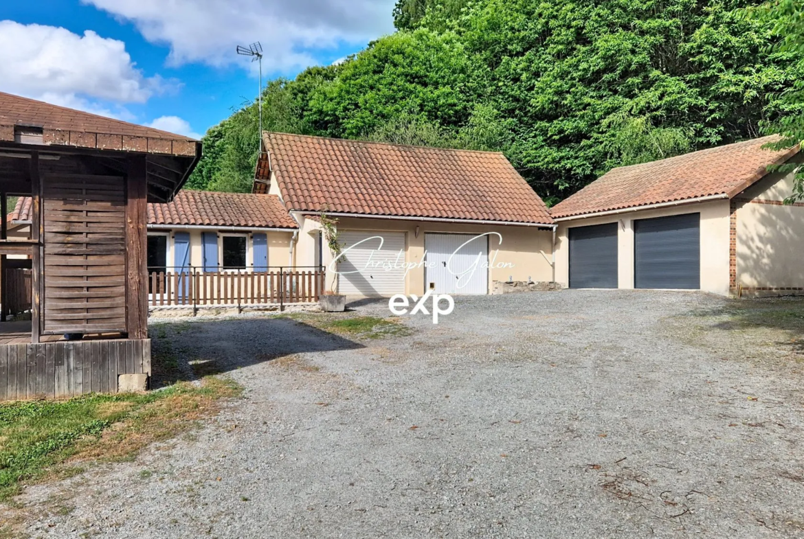 Maison individuelle avec étang et terrain à Saint Pardoux le Lac près de Limoges 