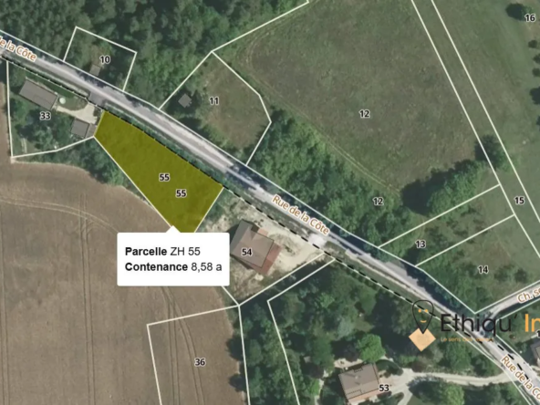 Terrain constructible à Soncourt-sur-Marne de 858 m² à vendre