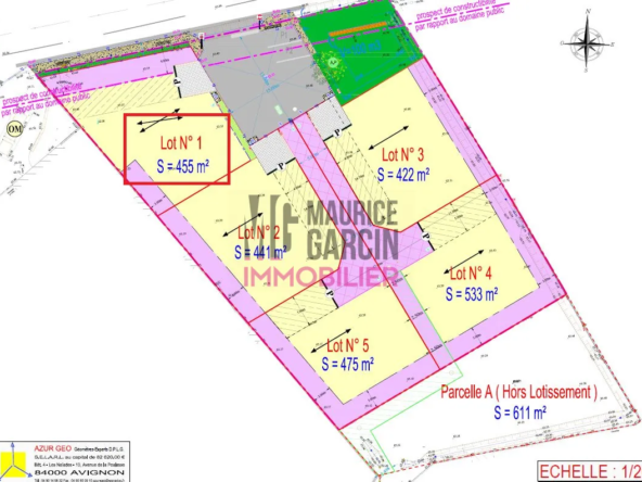 Terrain constructible de 455 m² à Monteux, calme et libre de constructeur