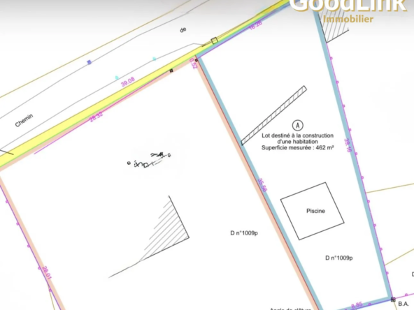 Terrain à vendre de 462 m² à Pommeuse, non viabilisé, idéal pour construction