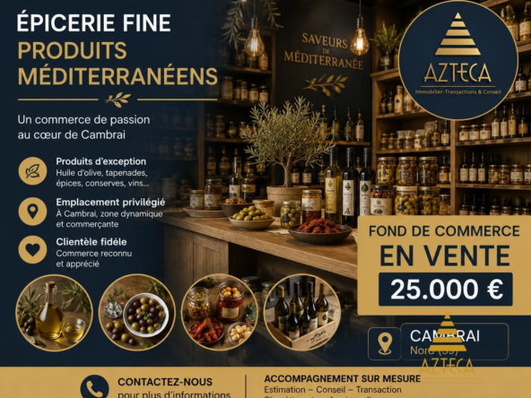 Fonds de commerce épicerie fine méditerranéenne à vendre à Cambrai
