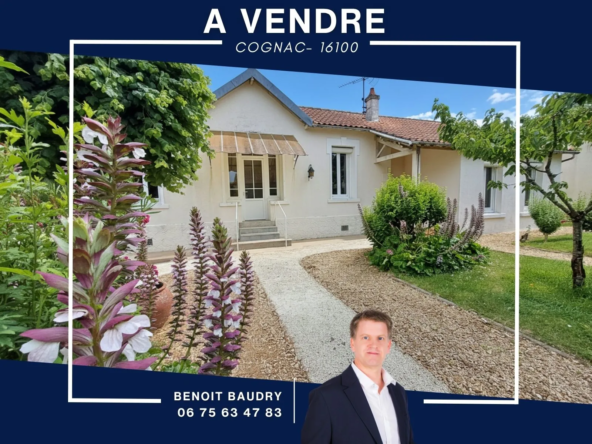 Maison semi plain-pied à rénover à Cognac avec 3 chambres et jardin clos