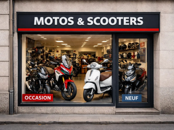 Garage Moto et Scooter à vendre au cœur de Genève avec belle visibilité