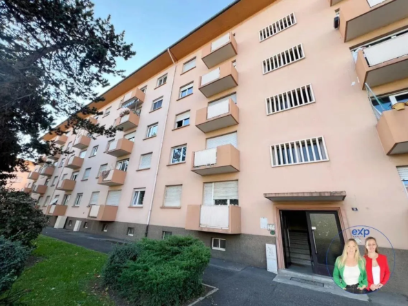 Appartement 3 pièces à Colmar en centre-ville, vendu loué, potentiel de valorisation élevé