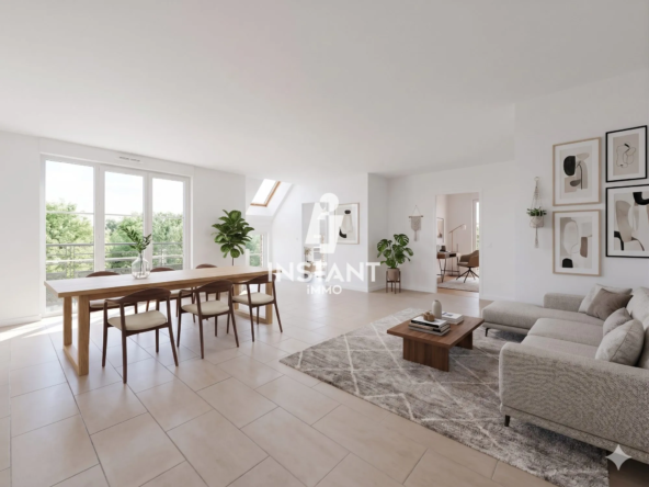 Appartement 100m² avec 3 chambres, garage, cave à Nangis - Dernier étage sécurisé