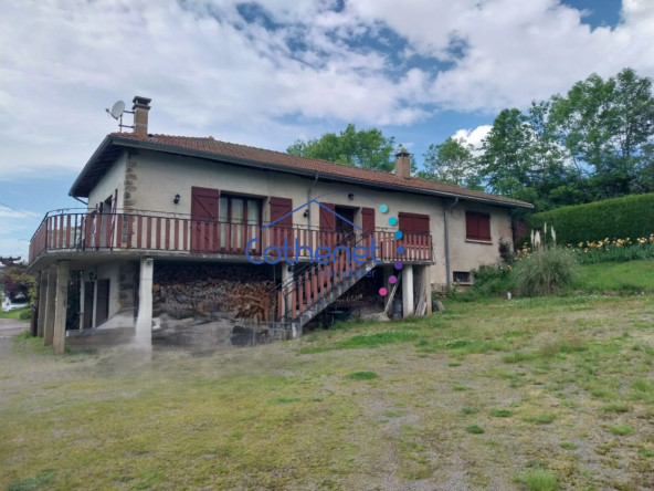 Maison rénovée de 110 m² avec 3 chambres, sous-sol et grand terrain à Belleroche