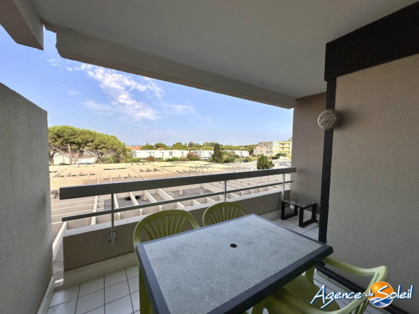 Appartement T1-cabine avec terrasse et vue Canigou à Canet Sud