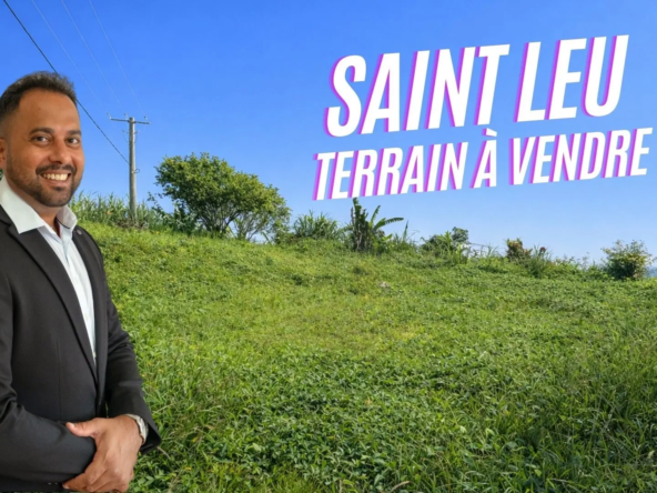 Terrain constructible plat avec vue mer à La Chaloupe Saint-Leu