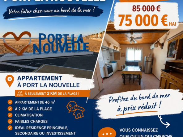 Appartement T2 à Port-la-Nouvelle - Investissement ou Résidence Secondaire