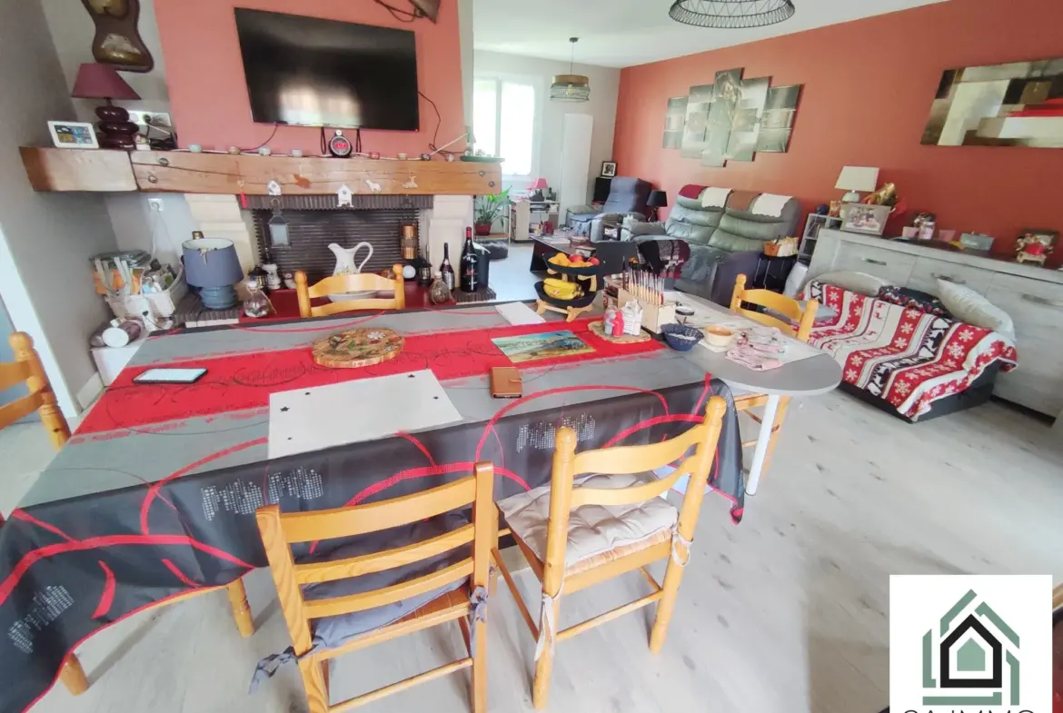 Maison à Pontaumur de 79 m² avec terrasse, garage et cave 