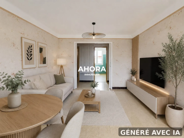 À vendre T3 lumineux avec balcon-loggia à Marseille Sainte-Marguerite