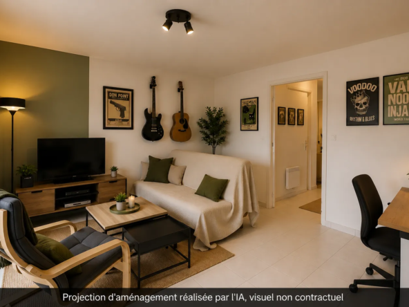 Appartement T2 de 45 m² à Colomiers Perget proche lycée Victor Hugo