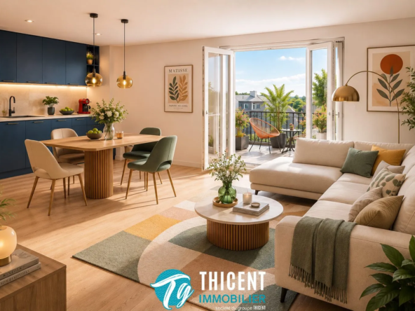 A vendre appartement 2 pièces Strasbourg Koenigshoffen - 43,72 m² avec balcon