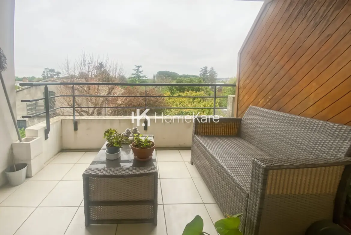 Appartement T3 lumineux avec vue, parking et ascenseur à Toulouse 