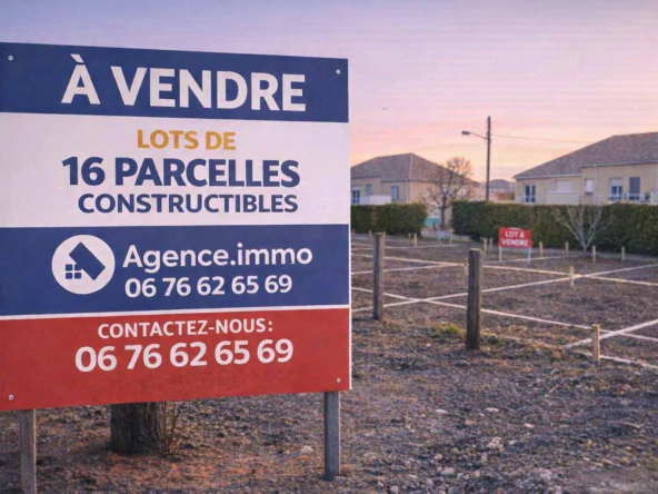 Terrain à bâtir de 1337 m² à Denguin, environnement calme et proche commodités