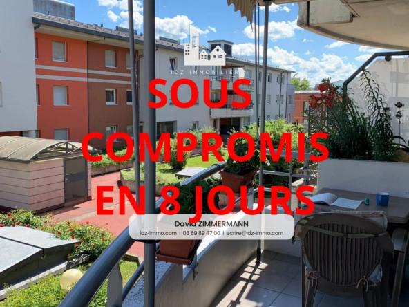 Appartement T2 de 48m² avec balcon et deux garages à Saint-Louis