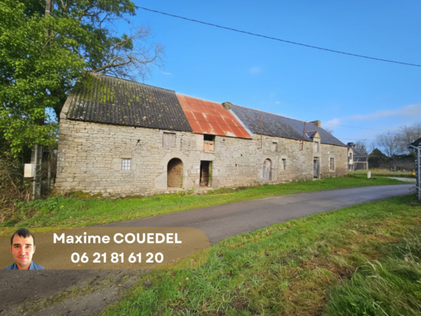 Longère à rénover avec grand terrain à Plumelec, charme breton authentique, 220 m²