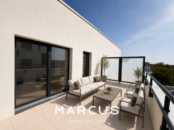 Appartement T1 avec terrasse en dernier étage à Caen