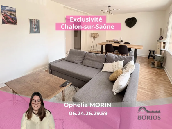 Appartement T4 rénové à vendre à Chalon-sur-Saône - Balcon, cave et parking
