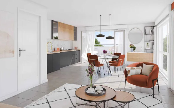 Appartement T2 neuf au Blanc-Mesnil avec TVA réduite, livraison 2028, 48,57 m²