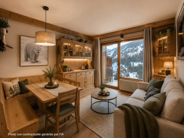 Appartement à La Clusaz avec Terrasse et Emplacement Premium au Crêt du Merle
