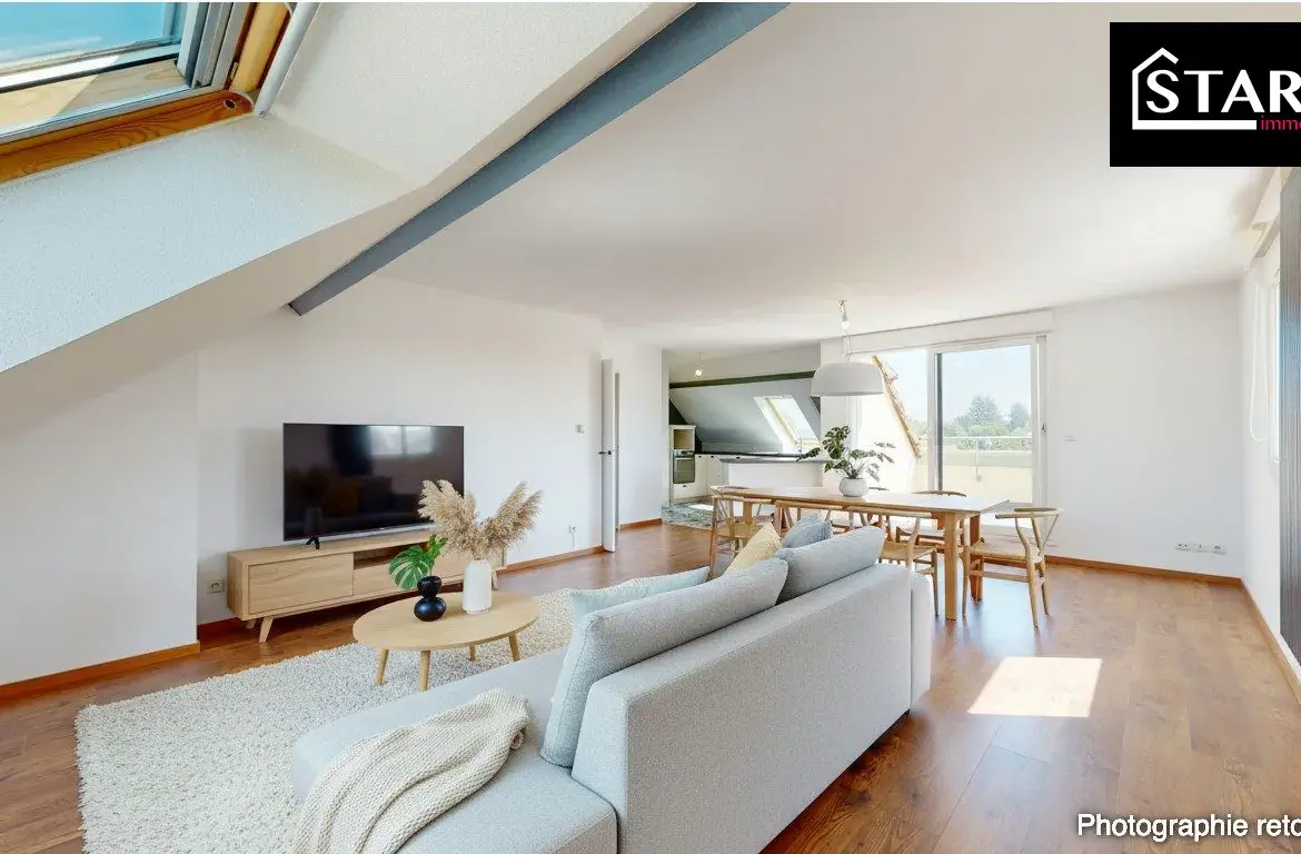 Appartement lumineux avec deux terrasses à Essert - 81 m² rénovés 