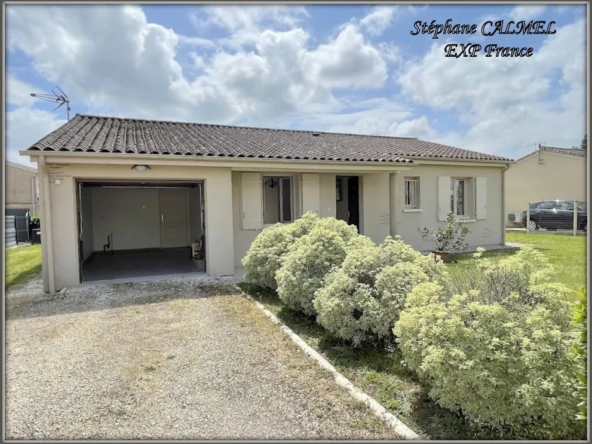 Maison plain-pied récente de 88 m² à La Force avec garage et jardin clos