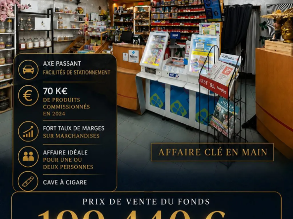 Fonds de commerce à vendre — Tabac, Jeux et Activités Diversifiées à proximité de Saint-Avold