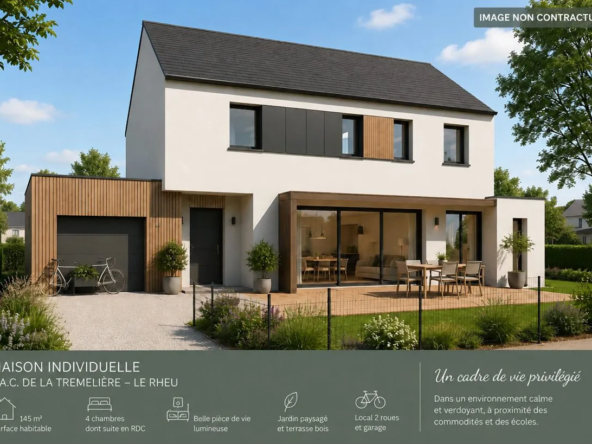 Maison neuve de 140 m² au Rheu avec jardin et terrasse