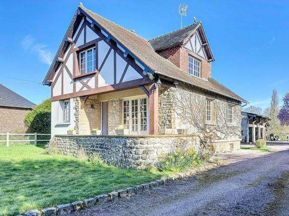 Maison de 93,79 m² avec jardin, 3 chambres, sous-sol complet à Étrépagny