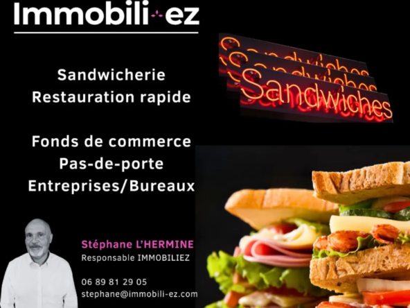 Fonds de commerce de restauration rapide en plein centre de Saint-Brieuc
