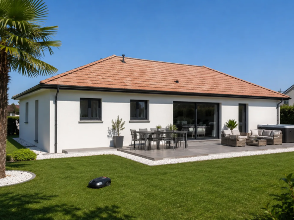 Maison neuve de plain-pied avec 4 chambres à Bourdainville, terrain de 950 m²