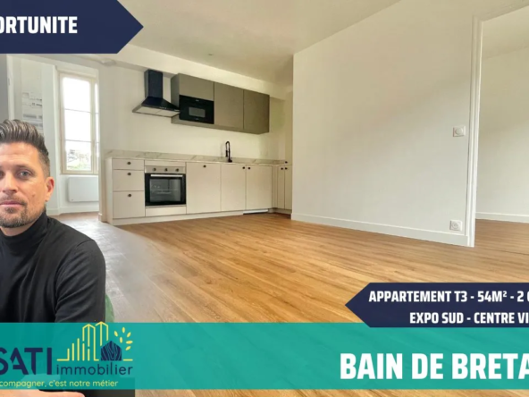 Appartement T3 neuf avec parking en centre-ville de Bain de Bretagne